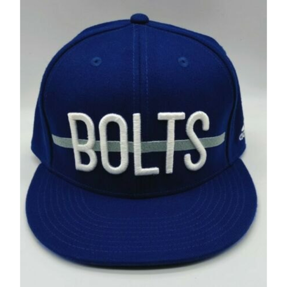 Tampa Bay Lightning "BOLTS" NHL Flex Fit Adidas Baseball Cap Hat.